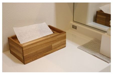 ペーパータオルケース（タモ） [VB02130]