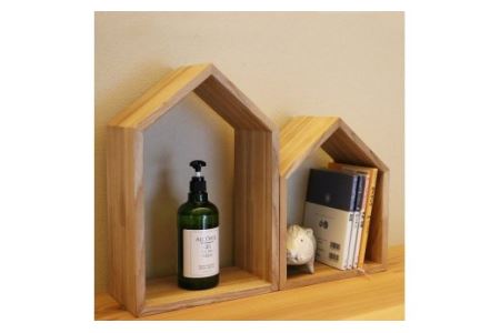 ハウス型シェルフ／ラック大小２個セット [VD00850]