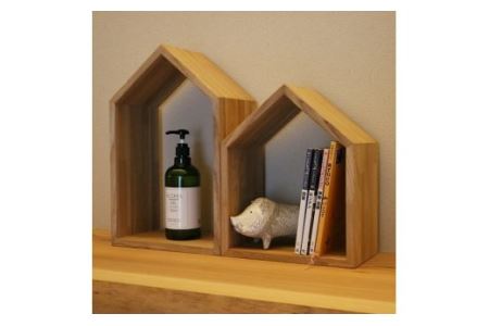 ハウス型シェルフ／ラック大小２個セット [VD00850]
