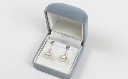 パール イヤリング シルバー スイングタイプ 8.0-8.5mm 宇和海真珠 A036-102012