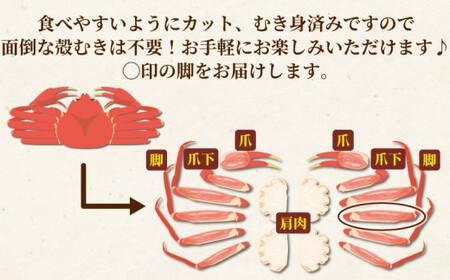 蟹 カニ 本ずわいがに 棒 ポーション 40～60本 約 1kg ニューバーク 焼き蟹 蟹脚 蟹しゃぶ 蟹棒肉 蟹ポーション D028-116011