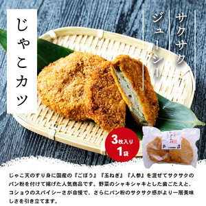 じゃこ天 3枚×2袋 じゃこカツ 3枚×1袋 安岡蒲鉾店 カツ C010-020008
