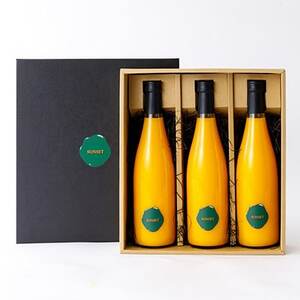 【毎月定期便】【SUNSET】夕やけみかん100%ジュース(3本入)全3回【H49-24】【4013664】