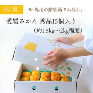 西宇和地区八幡浜産 愛媛みかん【贈答用】15個入り のし付き【C25-167】【1536565】