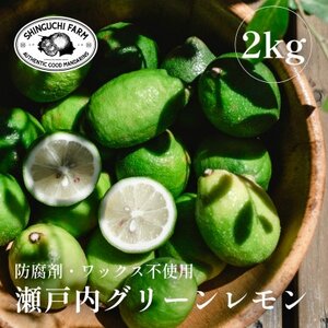 【皮ごと食べられる】瀬戸内グリーンレモン 2kg 防腐剤・ワックス不使用【A70-68】【1615804】