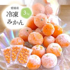 旬の愛媛みかんをまるごと冷凍!皮つき冷凍みかん 3kg【D25-245】【配送不可地域：離島】【1631394】