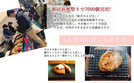 秋月食品の「特上えび天」3種セット（特上えび天が15枚）　新居浜グルメの主役！ えびてん 天ぷら さつま揚げ 海老