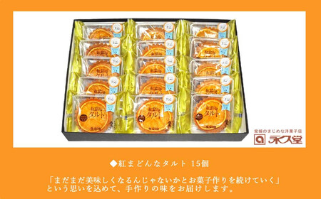 紅まどんなタルト 15個 詰め合わせ セット 愛媛県オリジナル品種 愛媛果試第28号（紅まどんな） 柑橘王国愛媛 永久堂