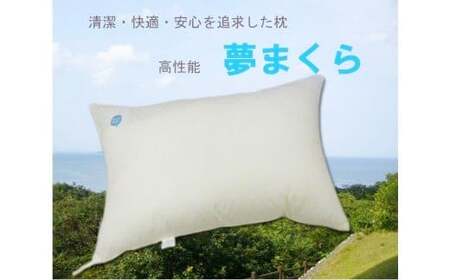 高性能ウォッシャブル「夢まくら」 清潔快適♪（R-43）丸洗いOK アレルギー対策・ダニ防止機能付 枕 ４３ｘ６３cm