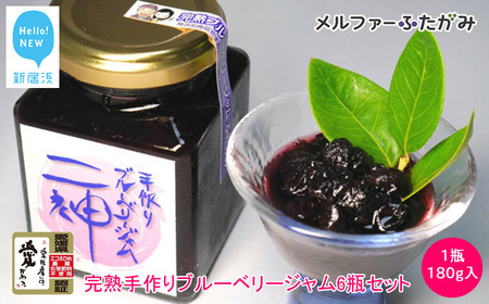 完熟手作りブルーベリージャム（180g入）6瓶セット　メルファーふたがみ