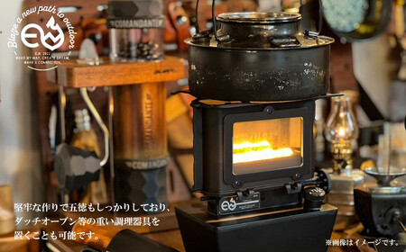 アイロンストーブ E.N Stove Model Welding 【E.N Works】 コンパクト 屋外 ブラック キャンプ