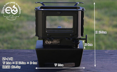 アイロンストーブ E.N Stove Model Welding 【E.N Works】 コンパクト 屋外 ブラック キャンプ