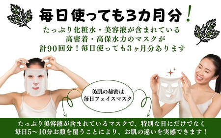 肌荒れを防ぎ皮膚を健やかに保つ【合計90回分】ヨモギ TEMOGEYフェイスマスク 30枚入り×3袋 【SPC】