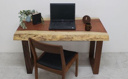 【一点もの】 ブビンガ 銘木 一枚板 デスク｜ 家具