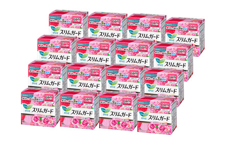 ロリエスリムガード 特に多い昼用 スイートローズの香り 18枚入×16個| ロリエ 生理用品 ナプキン