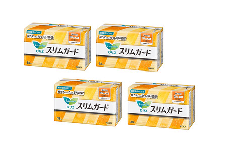 ロリエスリムガード　軽い日用　38枚入り×4個セット｜ ロリエ 生理用品 ナプキン