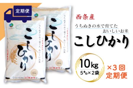 【定期便3ヶ月】西条産のお米「コシヒカリ」（10kg） 令和5年産