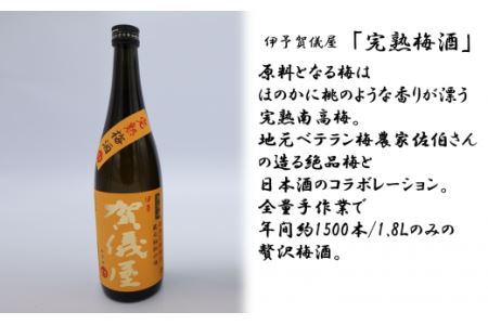 成龍酒造「伊予賀儀屋」純米吟醸 720ml・「伊予賀儀屋」完熟梅酒 720ml　日本酒