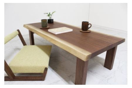 リビングテーブル　自然木無垢 ウォールナット WN 1300_4Leg｜ 家具