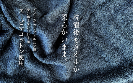 呼吸するタオル バスタオル 2枚（ネイビー） ＜ 今治タオルブランド認定品 ＞