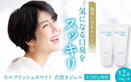 歯磨き粉【全3回定期便】舌磨きジェル ミントフレーバー風味 2本(各100g) 歯磨き粉[AGCQ019]