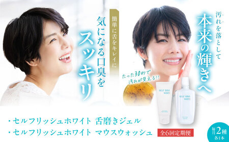 歯磨き粉【全6回定期便】 舌磨きジェル ミントフレーバー風味 1本（100g） ＆マウスウォッシュ 1本（300ml） 2点セット 歯磨き粉[AGCQ047] 10,220円