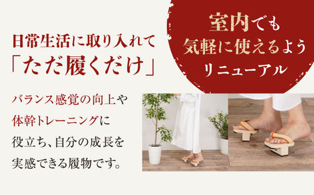 下駄 一本歯下駄 ＨＡＮＢＵＮ-fraing- Lサイズ ブラック 下駄 [AGCA053]