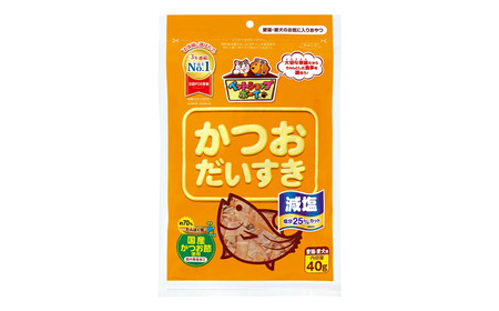 ペットフード マルトモ 減塩かつおだいすき 40g×3袋セット おやつ 鰹節 犬 猫 国産 国内加工 保存料 着色料 不使用 伊予市｜A26