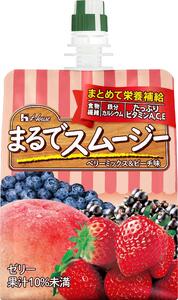 ハウス まるでスムージー ベリーミックス＆ピーチ味150gパウチ×1ケース（全24本）| C101
