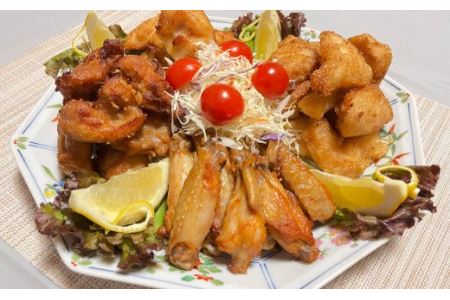 唐揚げ 冷凍 国産 4種セット ムネ ささみ もも 手羽中 惣菜 揚げ物 鶏 鶏肉 愛媛県産 Bejoy｜B78