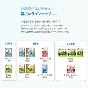 エリエール i:na （イーナ） トイレットティシュー 2倍巻 12Ｒ （ダブル・50ｍ） × 6パック