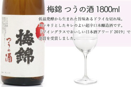 ２蔵（梅錦・華姫桜）飲み比べ「吟醸酒1.8L×２本」と「ひのき枡（8勺）」