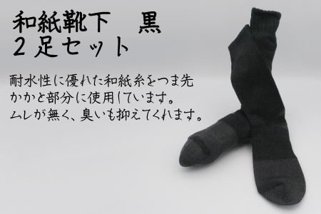和紙靴下2足セット(ロング丈） 白 M～L