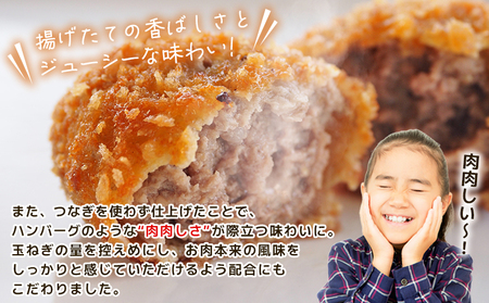 ＜はなが牛を使用した合挽メンチカツ 計6個＞ 3個入り オリジナル おつまみ 手作り 肉肉しい お肉 牛肉 はなが牛 国産 メンチカツ 肉加工品 冷凍食品 揚げ物 おかず 夕食 特産品 ゆうぼく 愛媛県 西予市 【冷凍】『1か月以内に順次出荷』 UYB0033