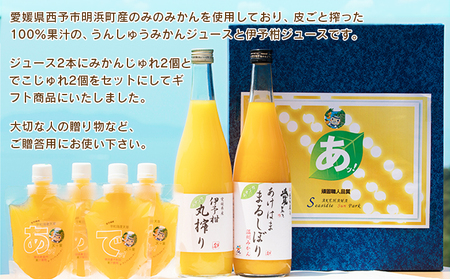 ＜まるじゅれセット MJ-1＞ 温州みかん いよかん ミカン 飲むゼリー ジュレ オレンジ ジュース デザート スイーツ あけはまシーサイドサンパーク 贈答用 愛媛県 西予市【常温】『最短10営業日以内に順次発送予定』 AAS0007