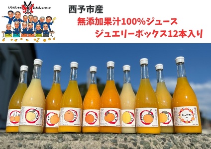 西予市産柑橘ジュエリーボックス12本入り（無添加果汁100％ジュース）