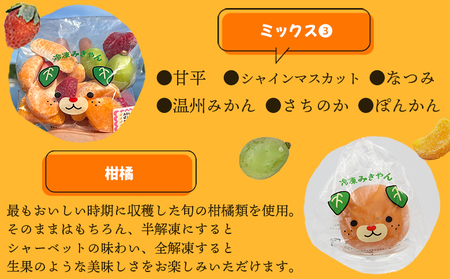 アイスフルーツボックス（柑橘×いちご×ブドウ）