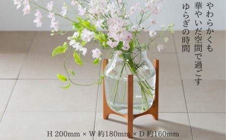 【台数限定】家具職人の手づくりポットスタンド 植物 インテリア 工芸品 花 花瓶 木 ガーデニング ギフト プレゼント