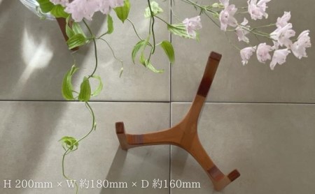 【台数限定】家具職人の手づくりポットスタンド 植物 インテリア 工芸品 花 花瓶 木 ガーデニング ギフト プレゼント