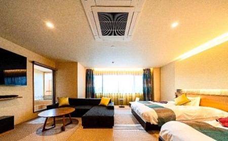 樹楽ラグジュアリーペア・スイート宿泊券・エステ体験付き 温泉 二名分 メンズエステ 露天風呂 大浴場 一泊二食付き 