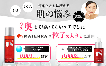 MATERRA81　マテラ浸透セット 美容 美容グッズ スキンケア 美容液 化粧水 ローション セラム 