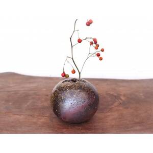 備前焼 一輪差し(たま)・サンギリ h2-119【1613275】