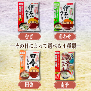 【ふるなびWEEK対象】みそ汁 4種 麦味噌 12食 | インスタント 即席 味噌汁 ギノーみそ【GNM017FW】FN-Limited-PR