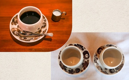 <砥部焼>ペアブレイクセット (ブーケ柄とりわけサイズ4寸皿2点&まぁるいカップ2点)【工房釉瑠璃 女性作家 食器 コップ 湯呑 カップ 食洗器対応 おしゃれ かわいい】