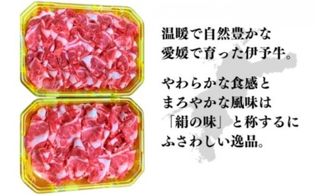 伊予牛「絹の味」黒毛和牛 小間切れ800g(400g×2) 牛肉 お肉