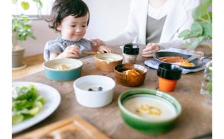  【aeru】砥部焼の こぼしにくい器（平皿）離乳食 赤ちゃん ベビー 子供 子ども 出産祝い