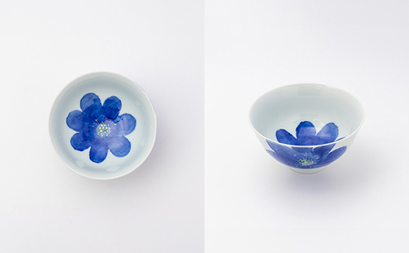 砥部焼 東窯 茶碗 1点 P.S.ブルー 食器 皿 民芸品 伝統工芸 お茶碗