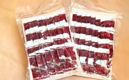 ＜北海道むかわ町産＞鹿肉スライス すき焼き用 300g×2パック MKWX002