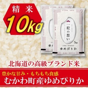 【令和4年産新米】北海道のブランド米!北海道むかわ町産ゆめぴりか 精米10kg【1339668】