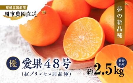 【先行予約】【数量限定】【優】＼農園直送／愛媛県産愛果48号 約2.5kg｜柑橘 みかん ミカン 蜜柑 果物 フルーツ 愛媛県産 ※離島への配送不可 ※2025年2月下旬～3月下旬頃に順次発送予定